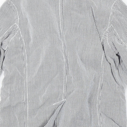 Brand and care label for Authentic boys’ blue striped basic jacket jacket, size 2-3, years