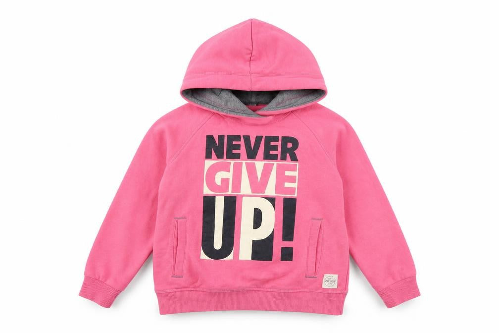 DECATHLON Girls Pink Colourblock  Pullover Hoodie Size 6 Years