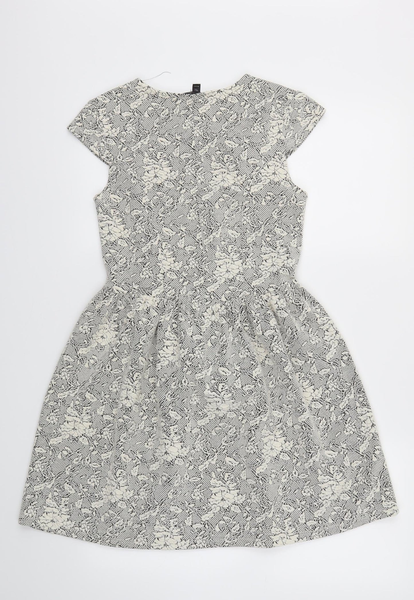 Topshop Womens Ivory   Fit & Flare  Size 10