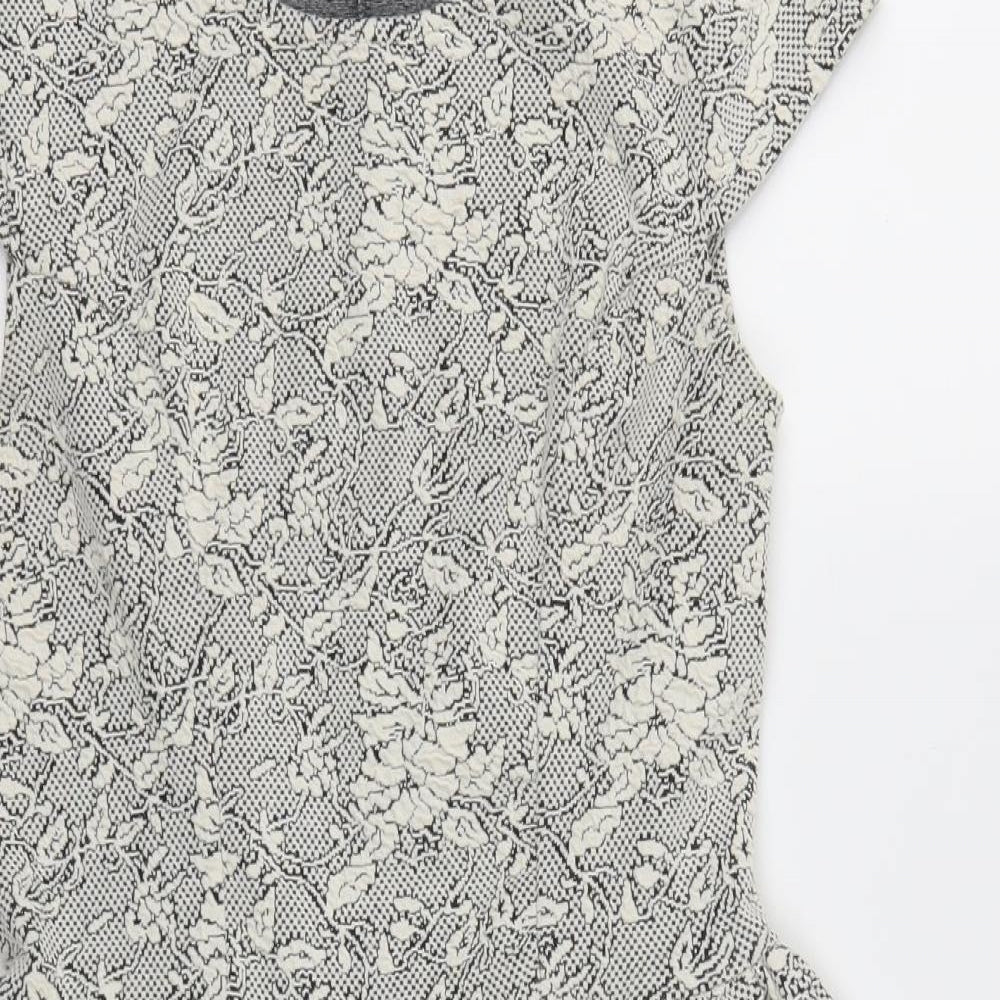 Topshop Womens Ivory   Fit & Flare  Size 10
