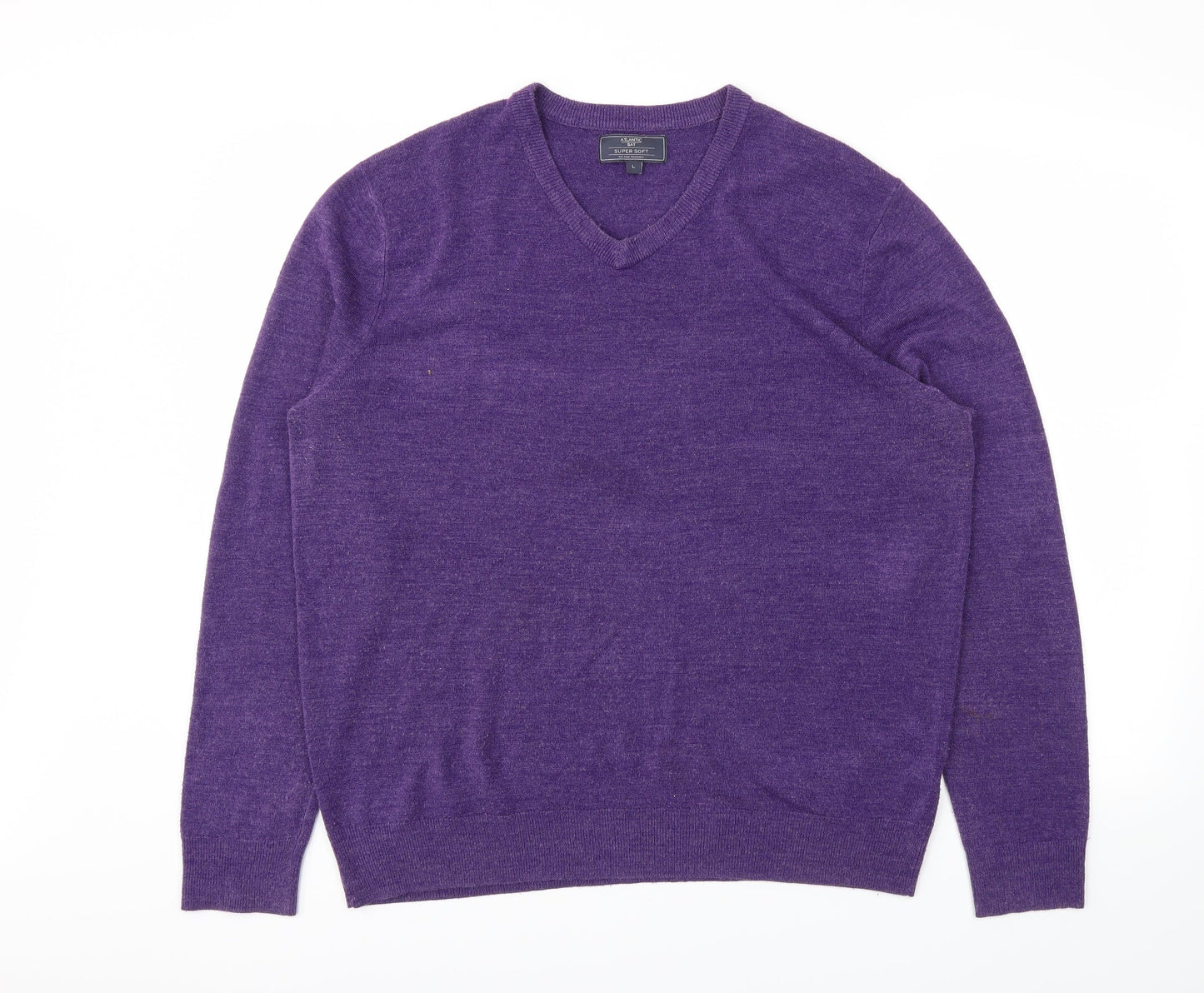 Atlantic Bay Mens Purple   Pullover Sweatshirt Size L