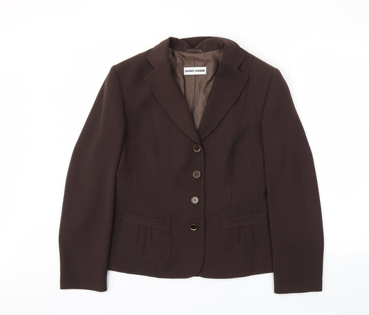 Gerry Weber Womens Brown   Jacket Blazer Size 14