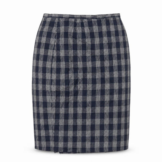 Debenhams Womens Blue Check  Flare Skirt Size 16