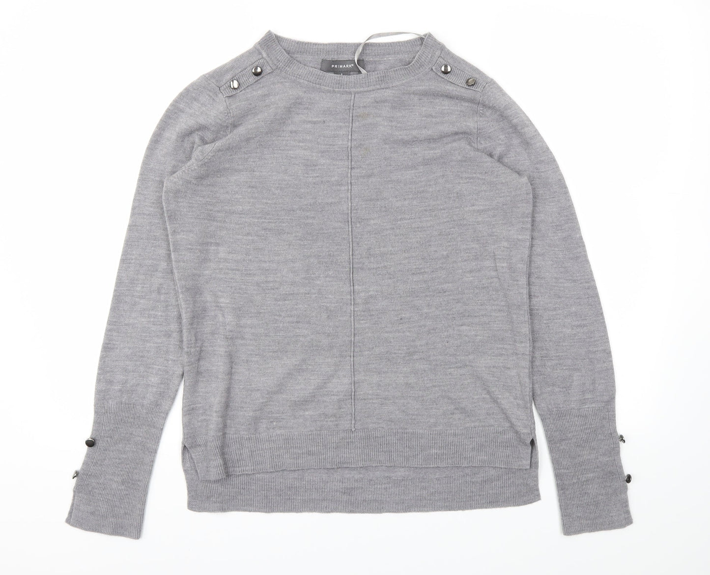 Primark Womens Grey   Pullover Jumper Size S