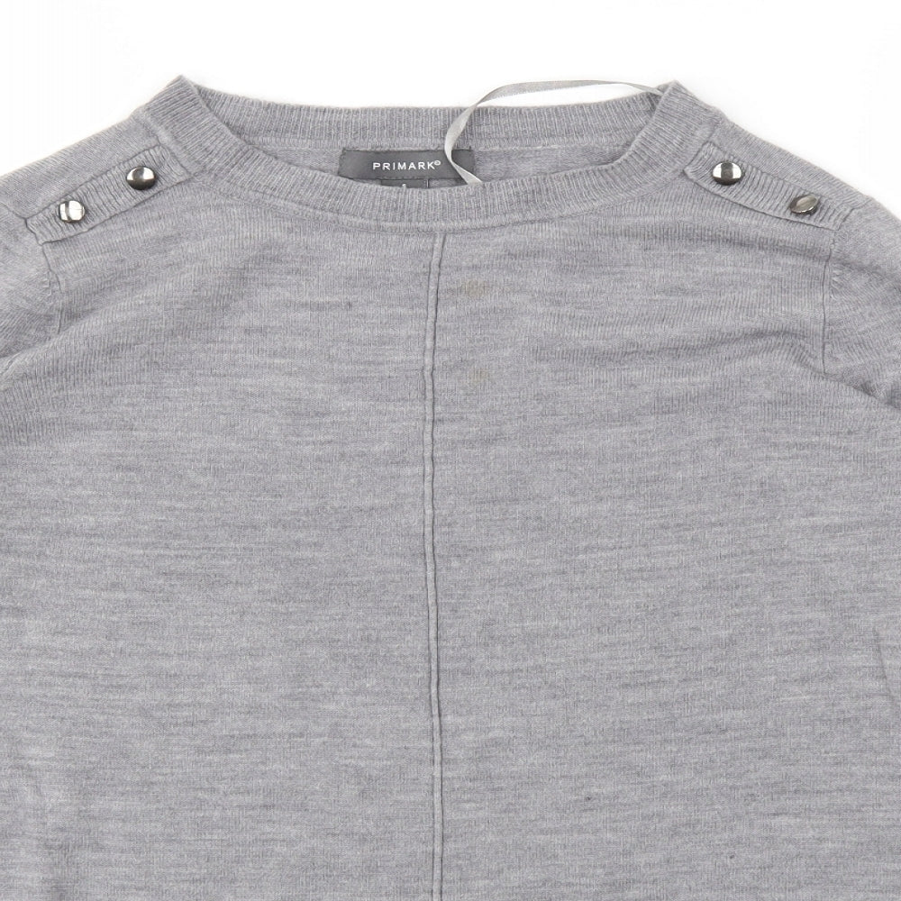 Primark Womens Grey   Pullover Jumper Size S