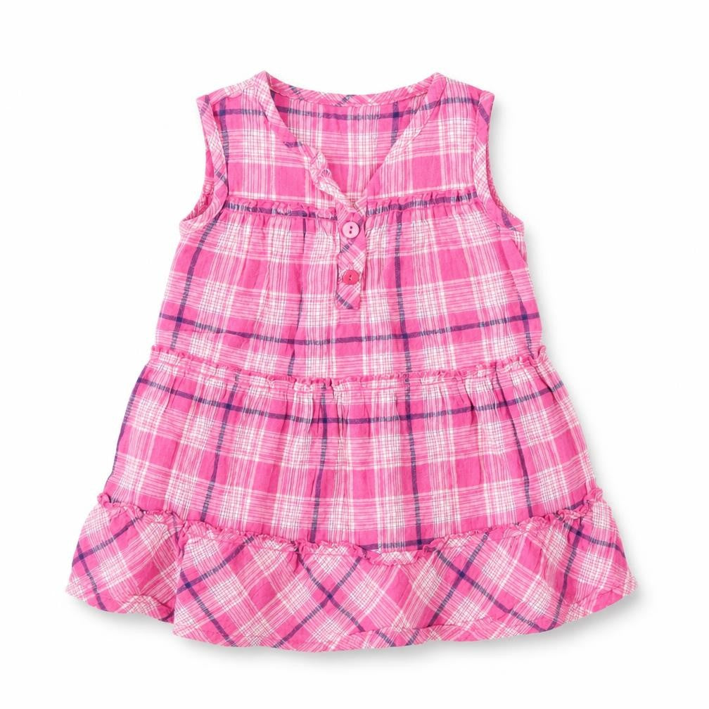 Mothercare Girls Pink Plaid  A-Line  Size 3-6 Months