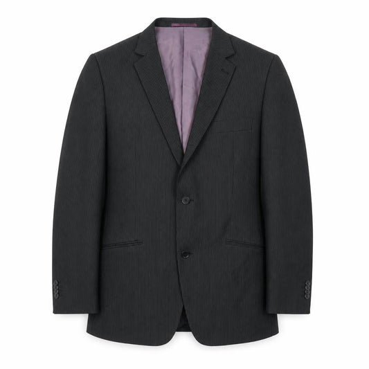 George Mens Black Striped  Jacket Suit Jacket Size 40