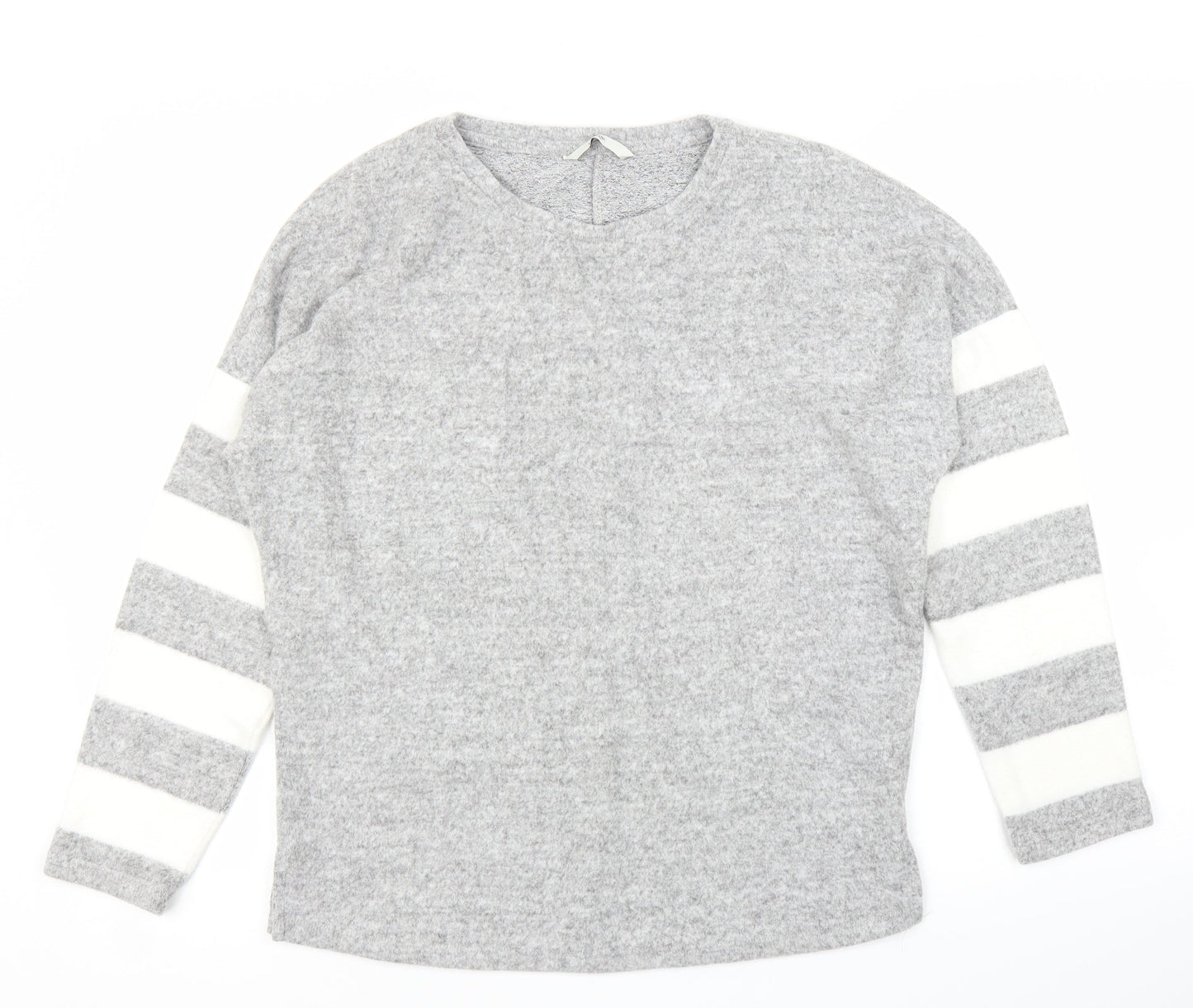 George Womens Grey Striped  Pullover Jumper Size S