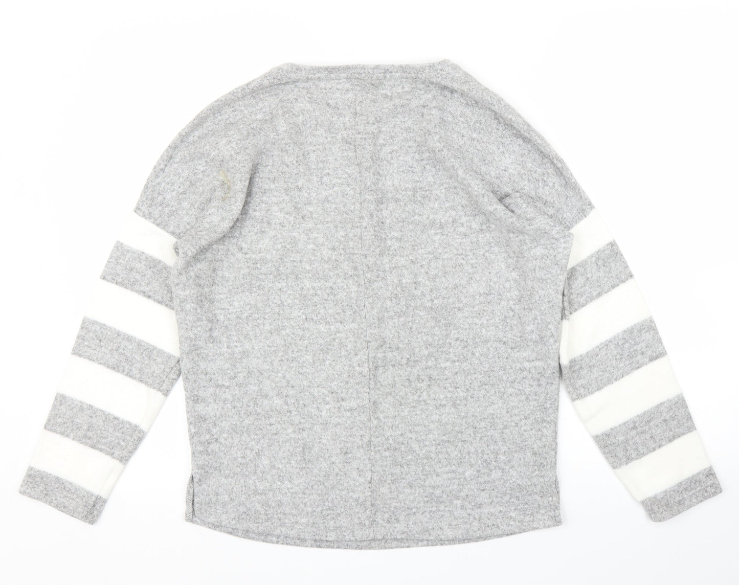 George Womens Grey Striped  Pullover Jumper Size S