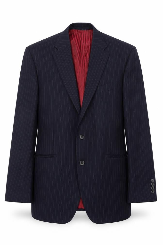 Marks & Spencer Mens Blue Striped  Jacket Suit Jacket Size 40