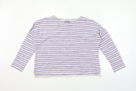 Marks and Spencer Womens Purple Striped  Pullover Jumper Size 12