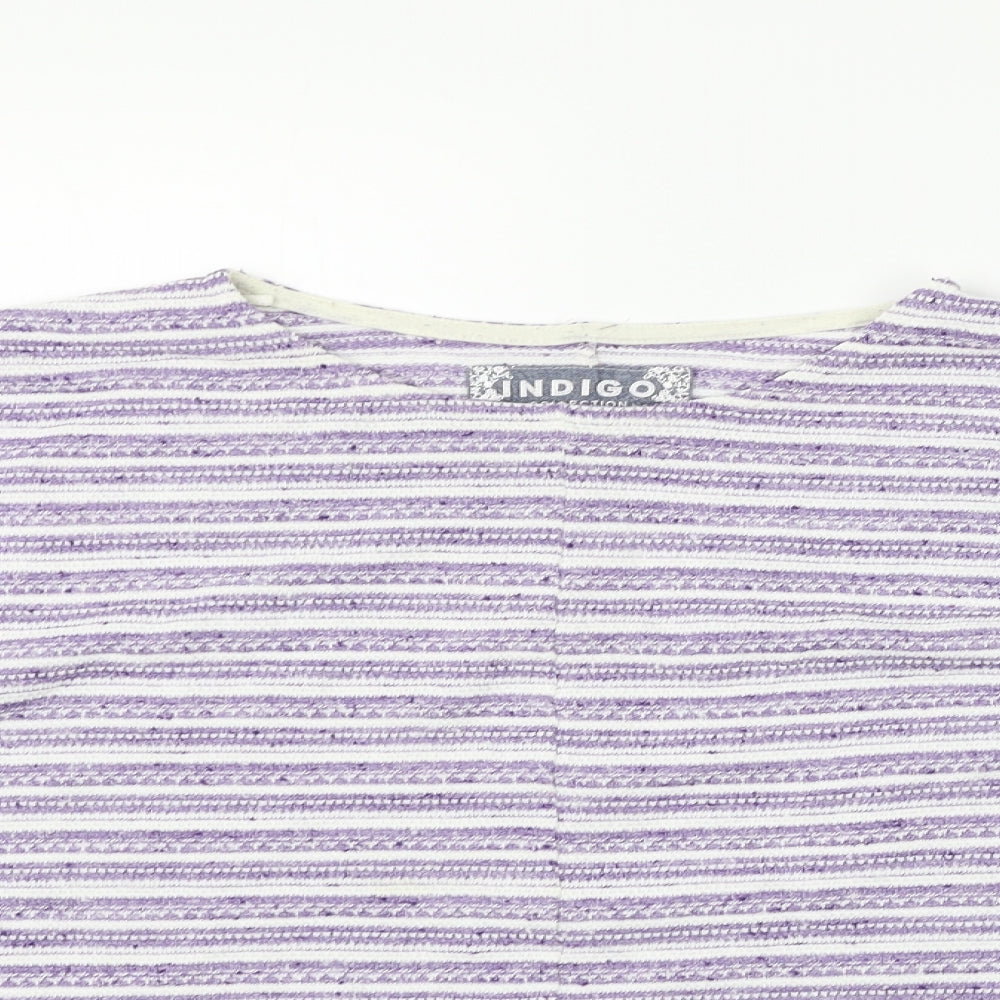 Marks and Spencer Womens Purple Striped  Pullover Jumper Size 12