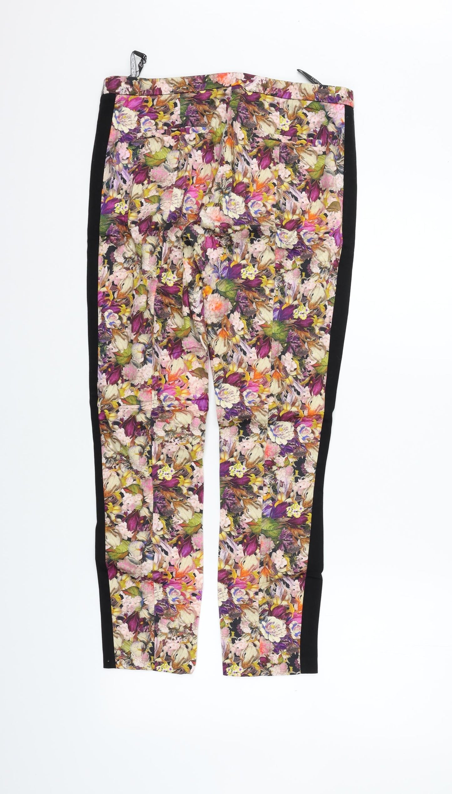 Topshop Womens Beige Floral  Sweatpants Trousers Size 10 L28 in