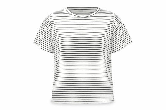 New Look Womens White Striped  Basic Polo Size 12