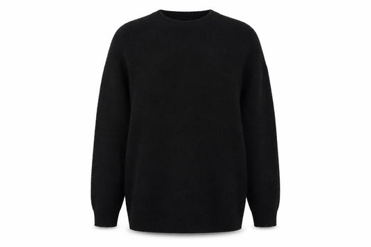 Front view of ASOS women’s black jumper, size UK 6