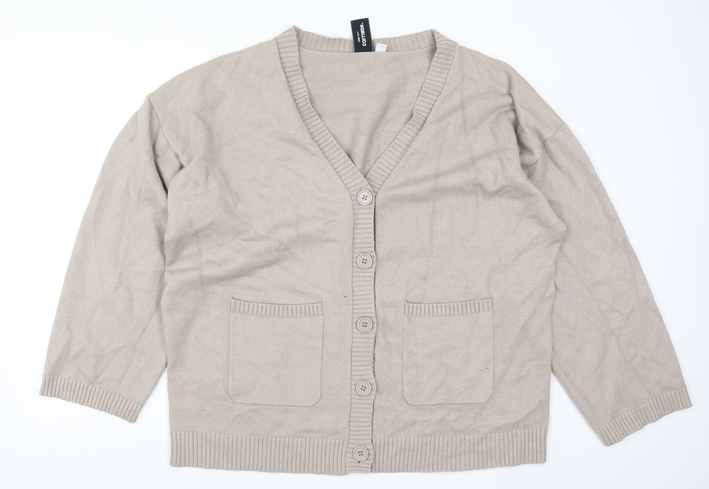 COLLUSION Womens Beige   Cardigan Jumper Size 10
