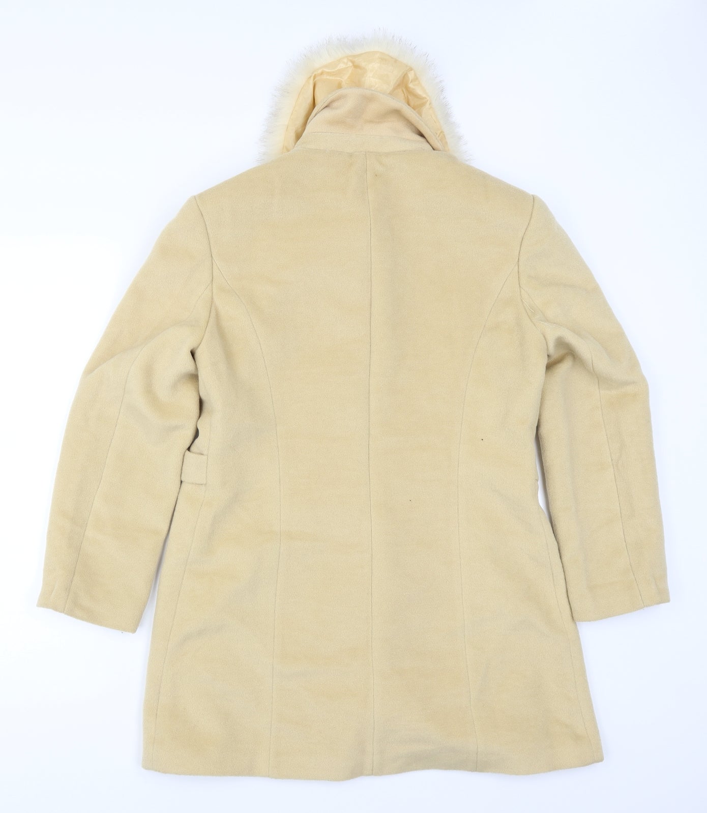 Feivan Womens Beige   Pea Coat Coat Size 14
