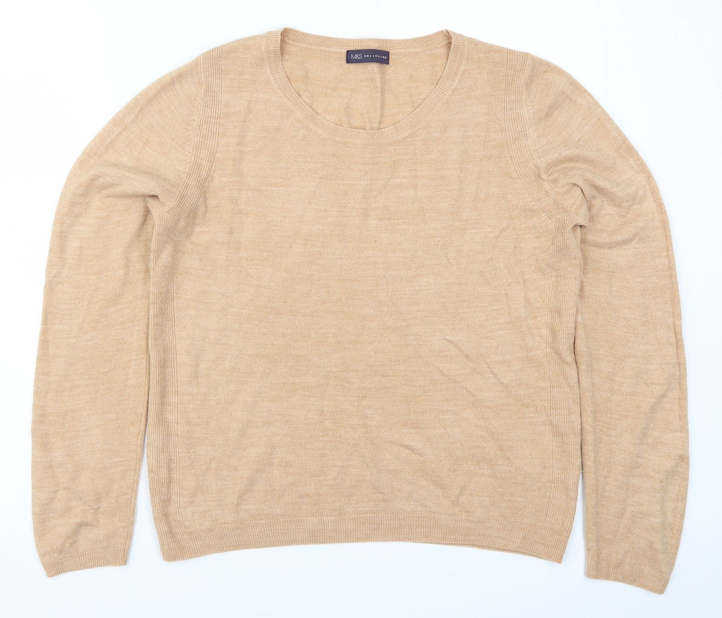 Marks and Spencer Womens Beige   Pullover Jumper Size 12