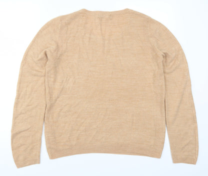 Preloved Marks and Spencer Womens Beige   Pullover Jumper Size 12 - Back