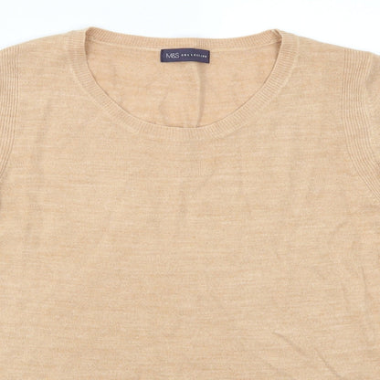 Preloved Marks and Spencer Womens Beige   Pullover Jumper Size 12 - Detail
