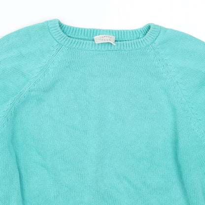 Close-up detail of Casual Club women’s blue jumper, size M