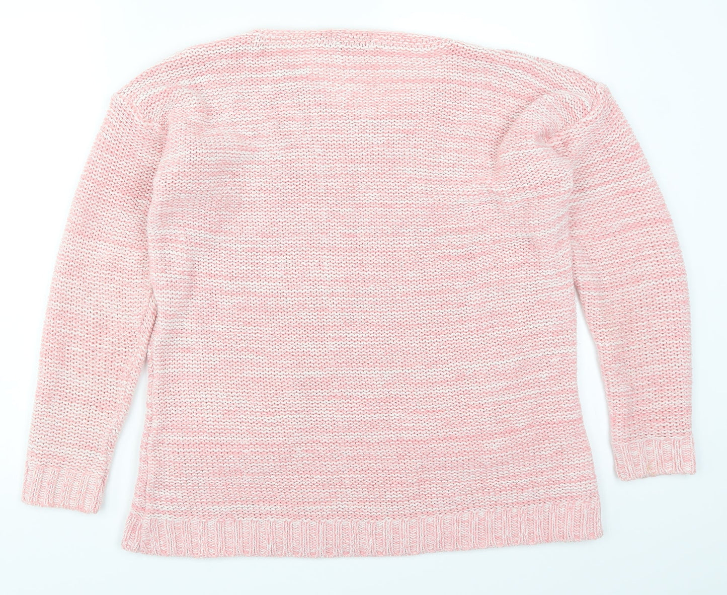 Miss London Womens Pink  Knit Pullover Jumper Size M
