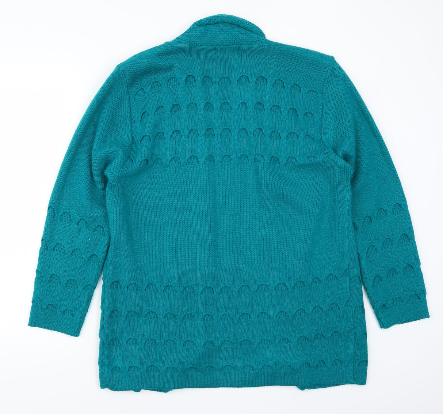 CHIC Womens Blue   Cardigan Jumper Size M  - Distressed Look