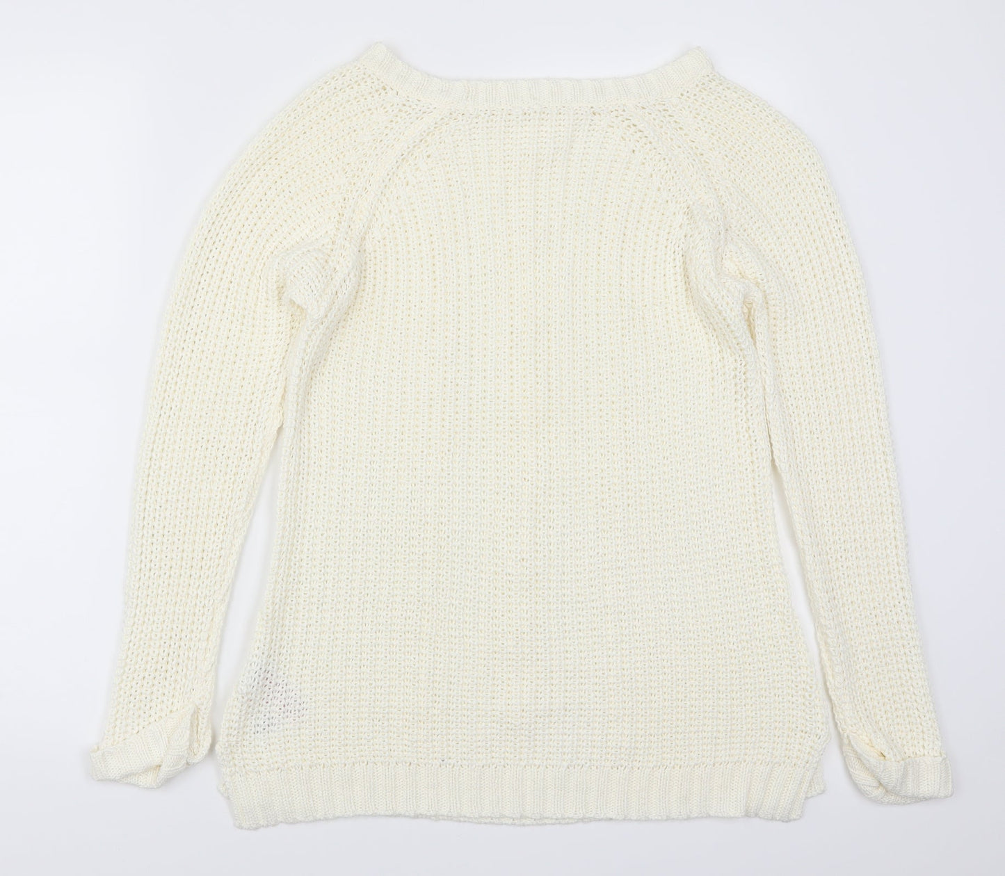 Peacocks Womens Ivory  Knit Pullover Jumper Size 12