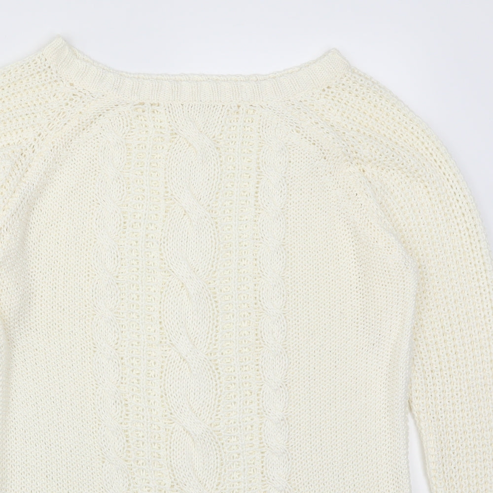 Peacocks Womens Ivory  Knit Pullover Jumper Size 12