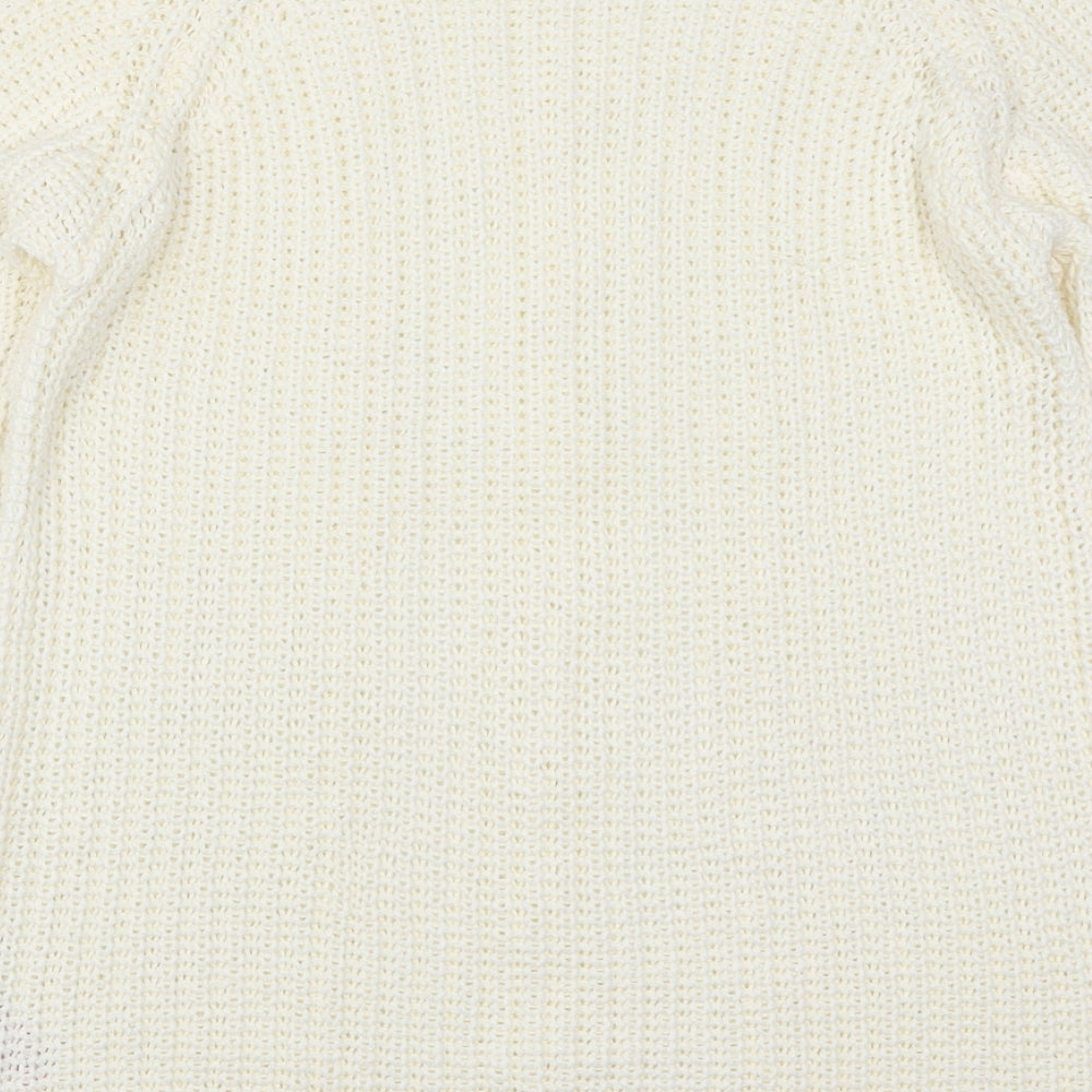 Peacocks Womens Ivory  Knit Pullover Jumper Size 12