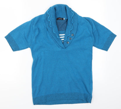 Preloved Pulse Womens Blue   Pullover Jumper Size S - Front