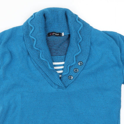 Preloved Pulse Womens Blue   Pullover Jumper Size S - Detail