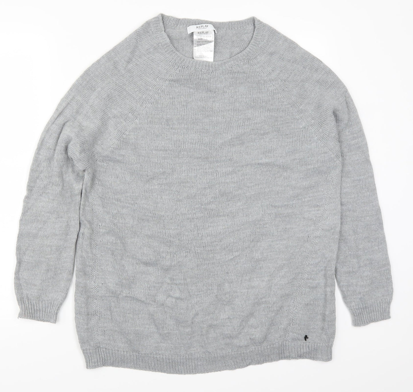 Replay Womens Grey   Pullover Jumper Size L