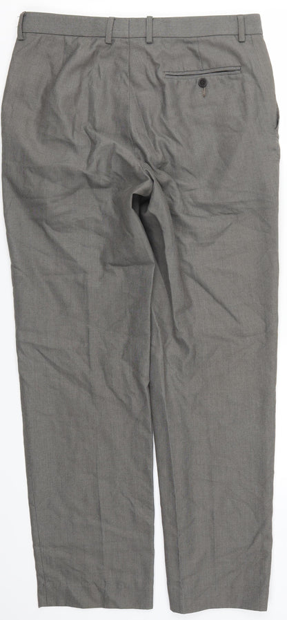 Preloved Marks and Spencer Mens Grey   Trousers  Size 32 L30 in - Back