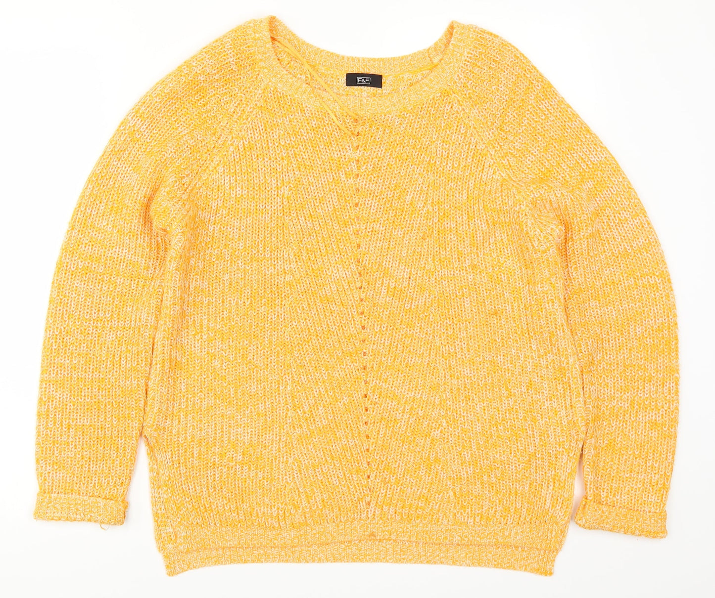 F&F Womens Orange   Pullover Jumper Size 14