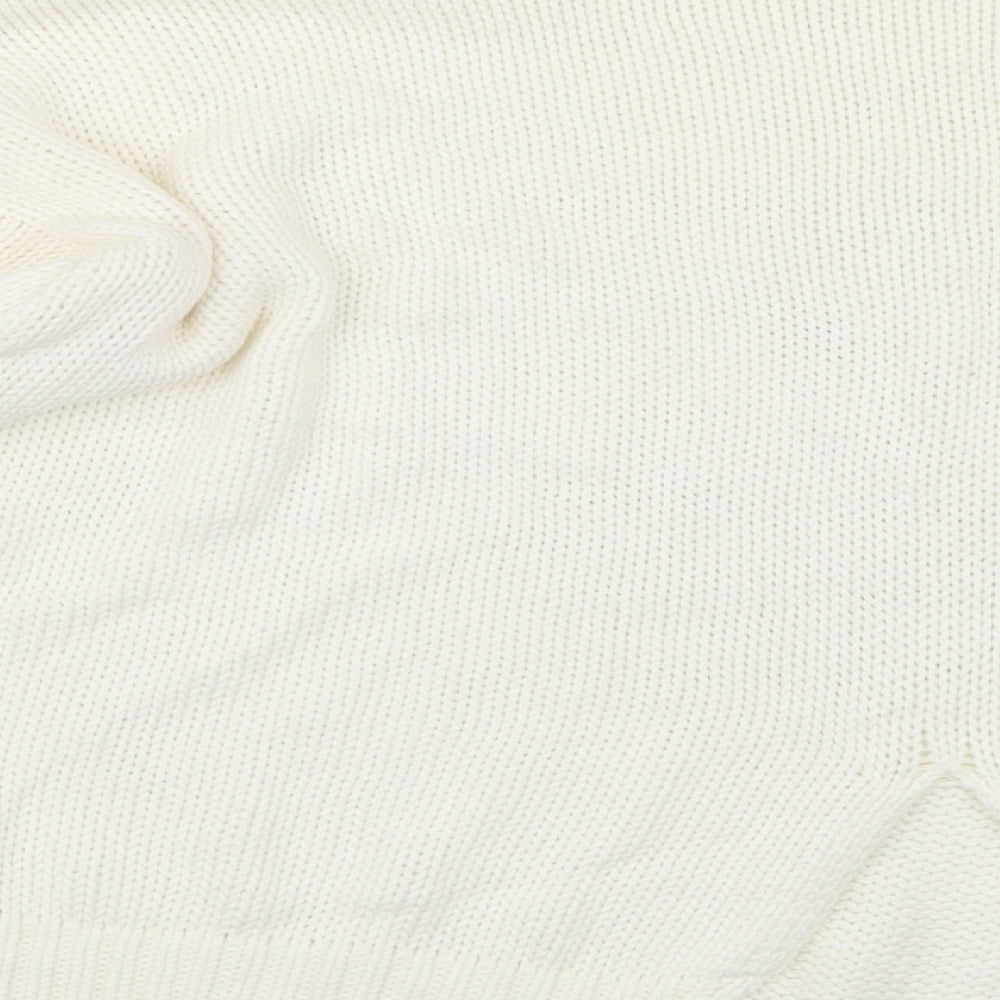 Topshop Womens Ivory  Knit Pullover Jumper Size 12