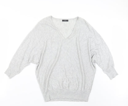 M&Co Womens Grey  Knit Pullover Jumper Size 8