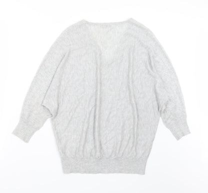 M&Co Womens Grey  Knit Pullover Jumper Size 8