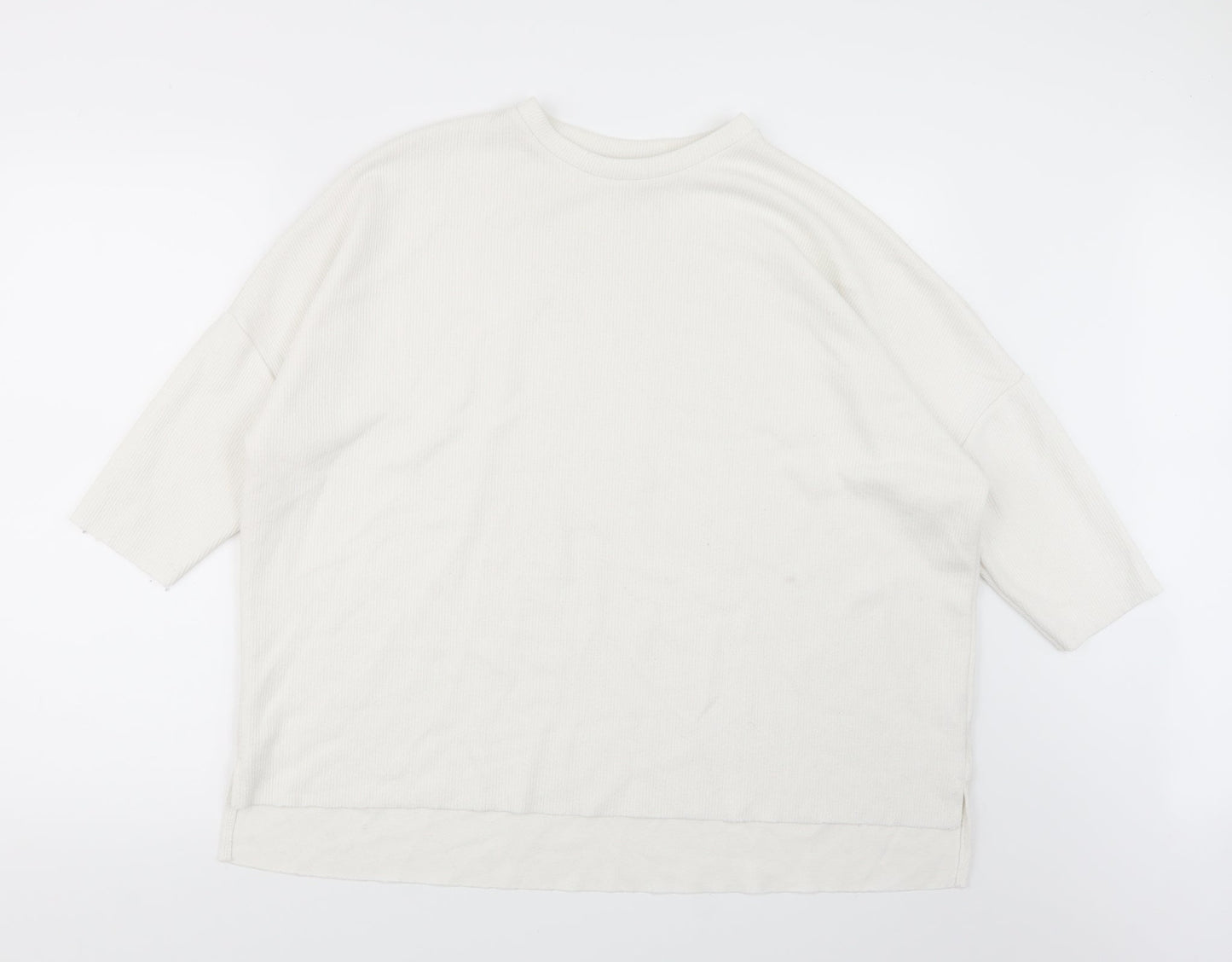 Primark Womens White  Knit Pullover Jumper Size 12
