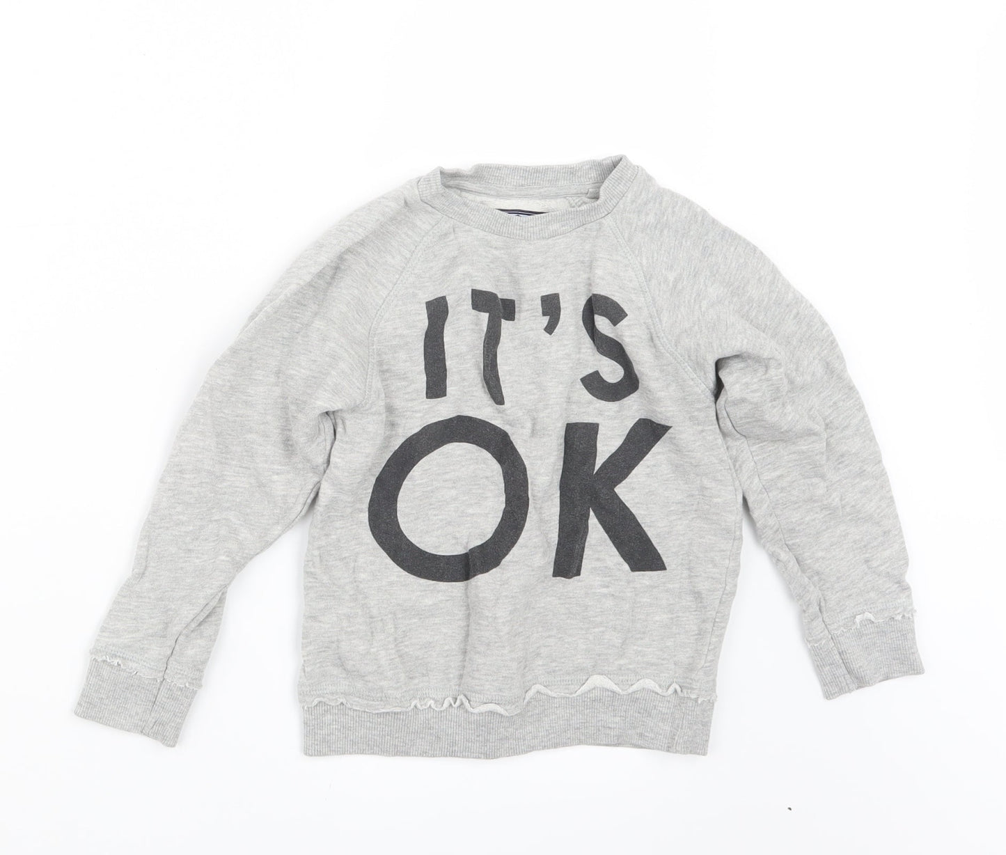 NEXT Girls Grey   Pullover Jumper Size 4-5 Years