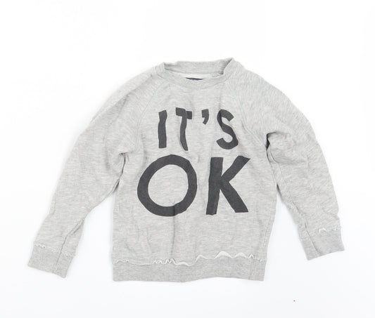 NEXT Girls Grey   Pullover Jumper Size 4-5 Years