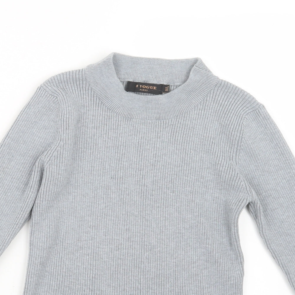 In Vogue Womens Grey  Knit Pullover Jumper Size M