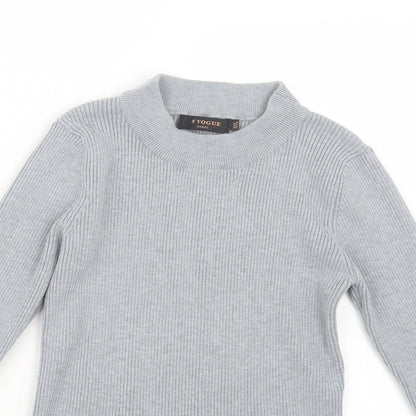 Preloved In Vogue Womens Grey  Knit Pullover Jumper Size M - Detail