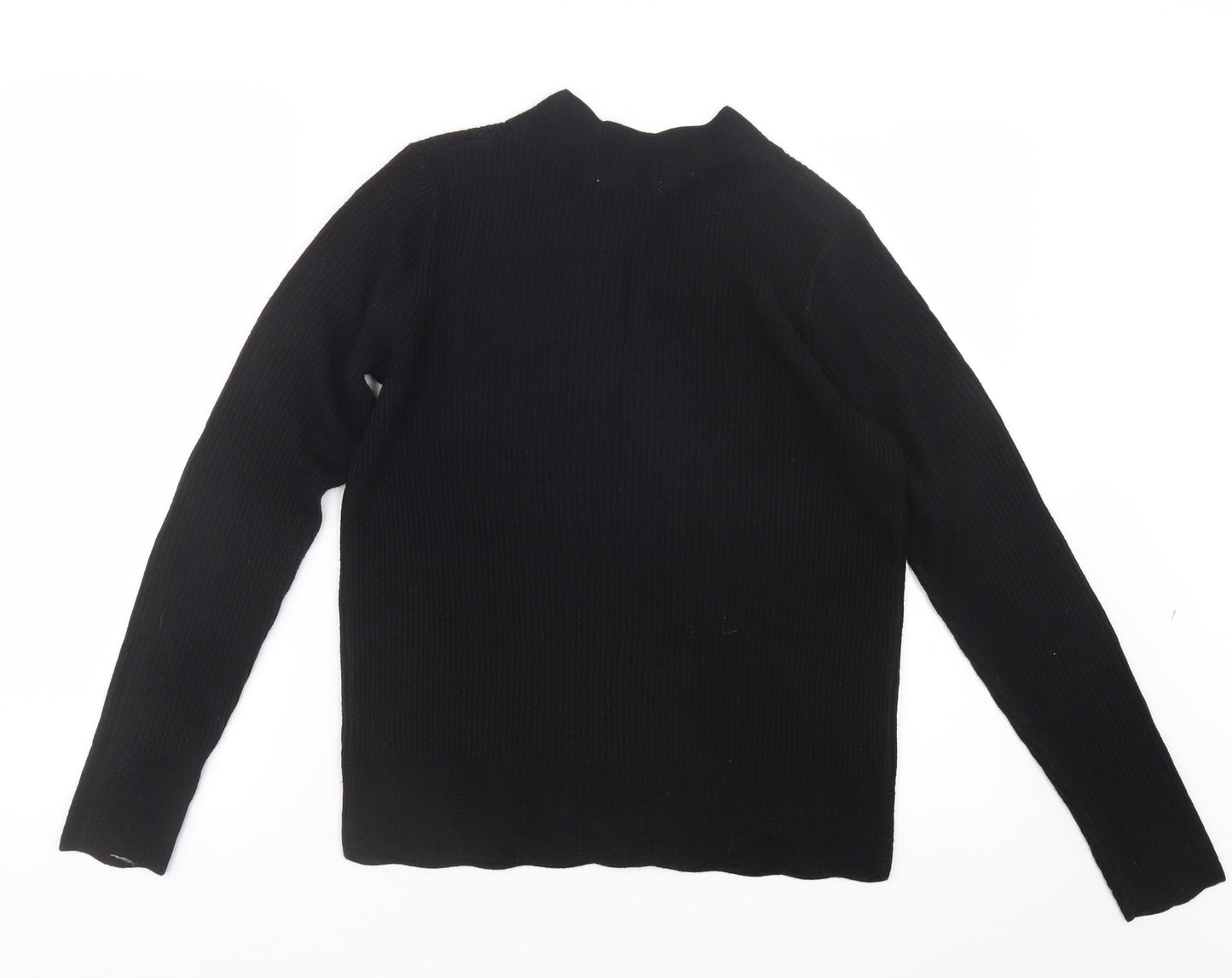 TU Womens Black  Knit Pullover Jumper Size 10