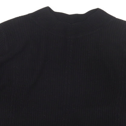 Preloved TU Womens Black  Knit Pullover Jumper Size 10 - Detail