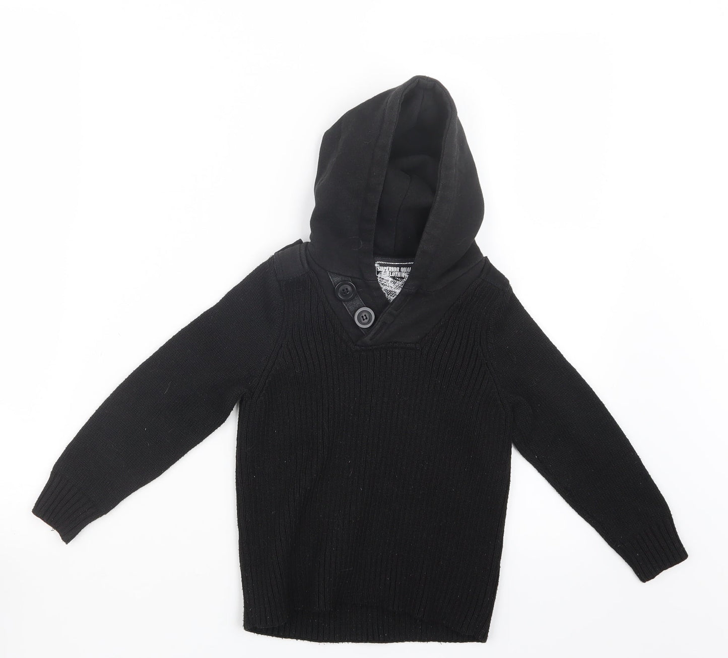 Matalan Boys Black  Knit Pullover Jumper Size 3 Years