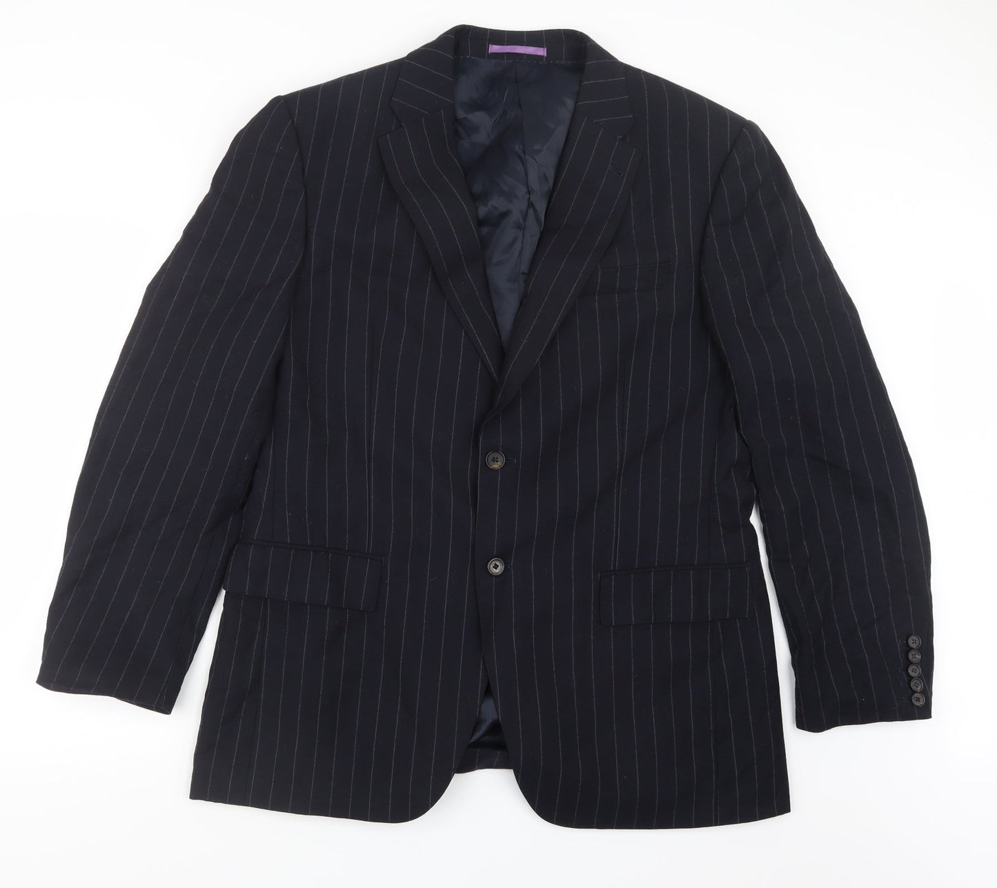 NEXT Mens Blue Striped  Jacket Suit Jacket Size 40