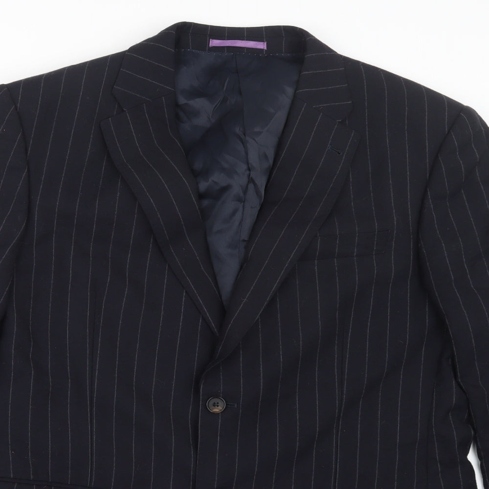 NEXT Mens Blue Striped  Jacket Suit Jacket Size 40