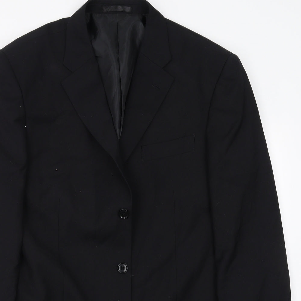 Preworn Mens Black   Jacket Suit Jacket Size 40