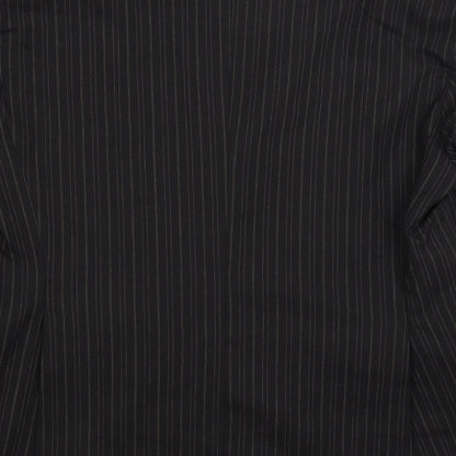 Full Circle Mens Black Striped  Jacket Blazer Size L